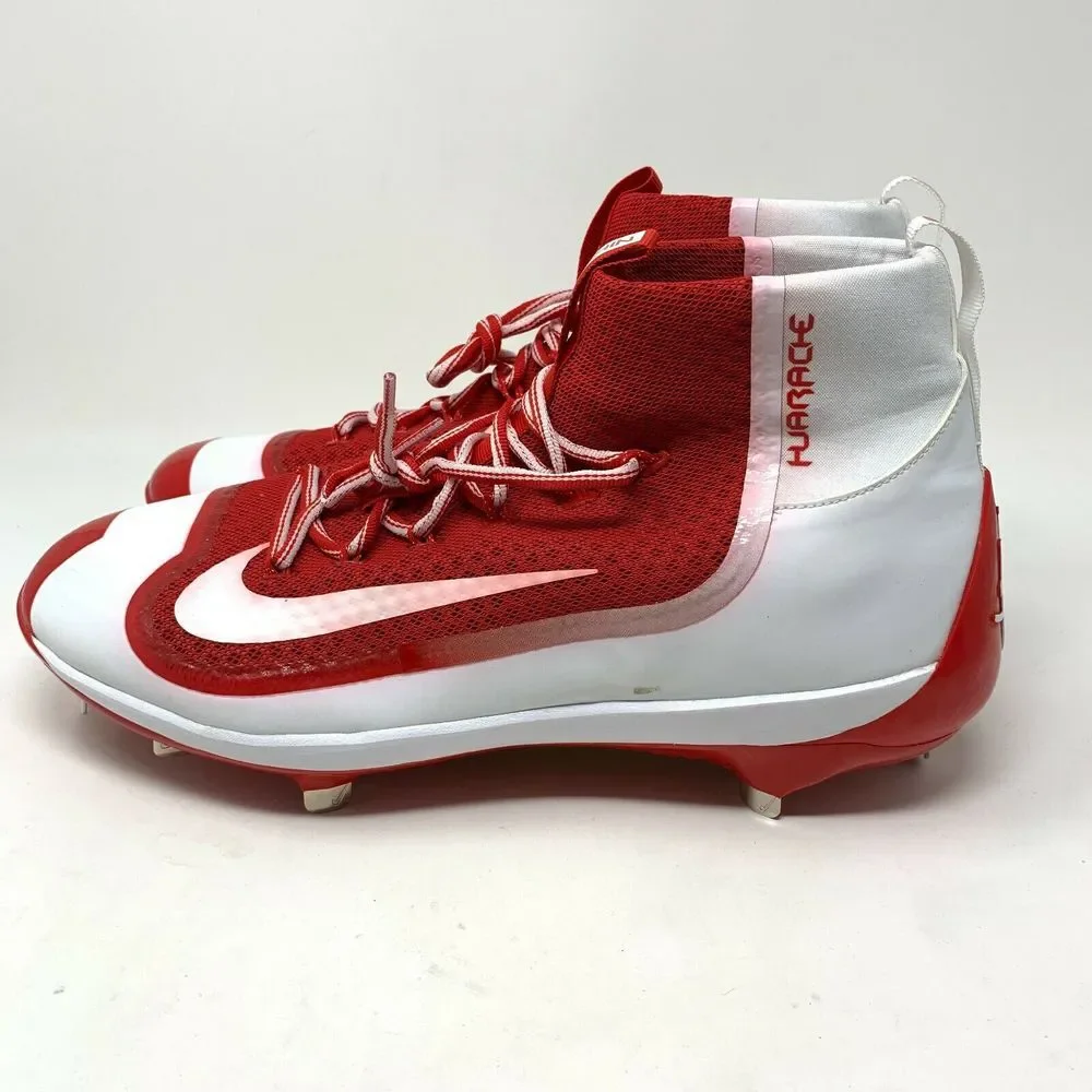 Nike Air Huarache 2K Filth Elite Mid‎ Baseball Cleats Men's size 14 Red White